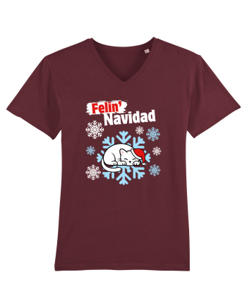 Funny Christmas Cat Burgundy