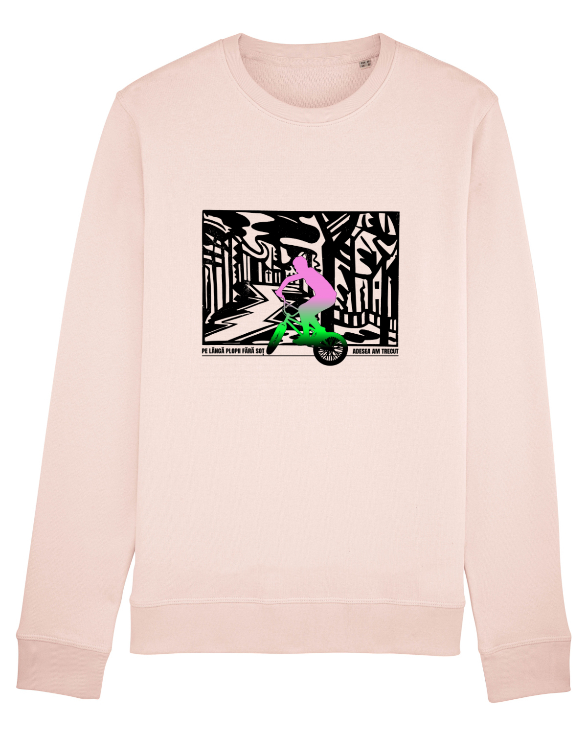 Bluză mânecă lungă Unisex Rise Candy Pink