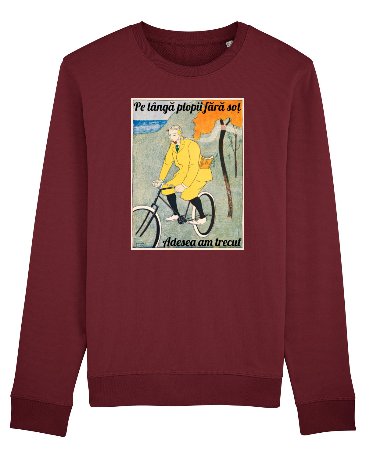Bluză mânecă lungă Unisex Rise Burgundy