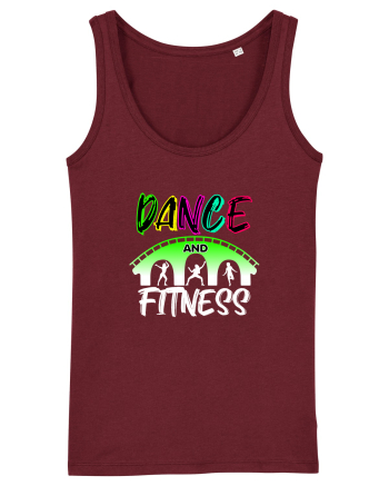 DANCE  and FITNESS white Burgundy