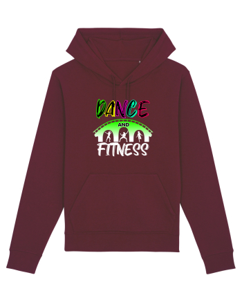 DANCE  and FITNESS white Burgundy