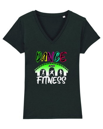 DANCE  and FITNESS white Black