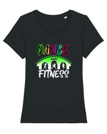 DANCE  and FITNESS white Black