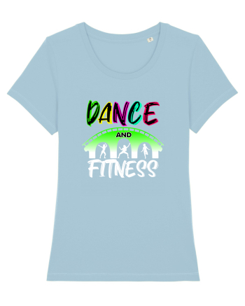 DANCE  and FITNESS white Sky Blue