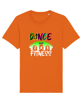 DANCE  and FITNESS white Bright Orange