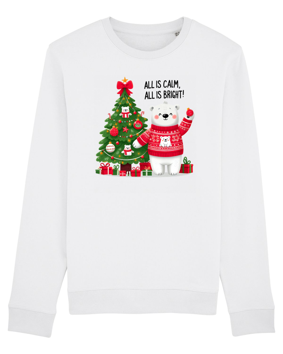 Bluză mânecă lungă Unisex Rise White