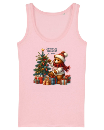 cu ursuleți si urări de Crăciun - Christmas blessings to you Cotton Pink