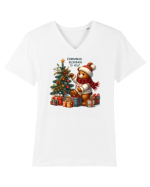 cu ursuleți si urări de Crăciun - Christmas blessings to you Tricou mânecă scurtă guler V Bărbat Presenter