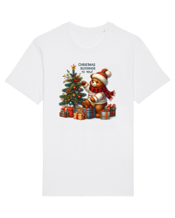 cu ursuleți si urări de Crăciun - Christmas blessings to you White
