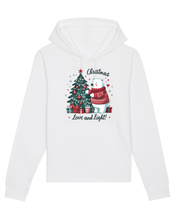 cu ursuleți si urări de Crăciun - Christmas love and light White