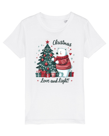 cu ursuleți si urări de Crăciun - Christmas love and light White