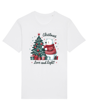 cu ursuleți si urări de Crăciun - Christmas love and light White