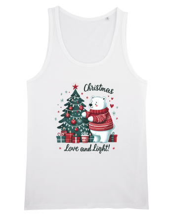 cu ursuleți si urări de Crăciun - Christmas love and light White
