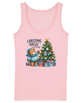 cu ursuleți si urări de Crăciun - Christmas magic is in the air Cotton Pink