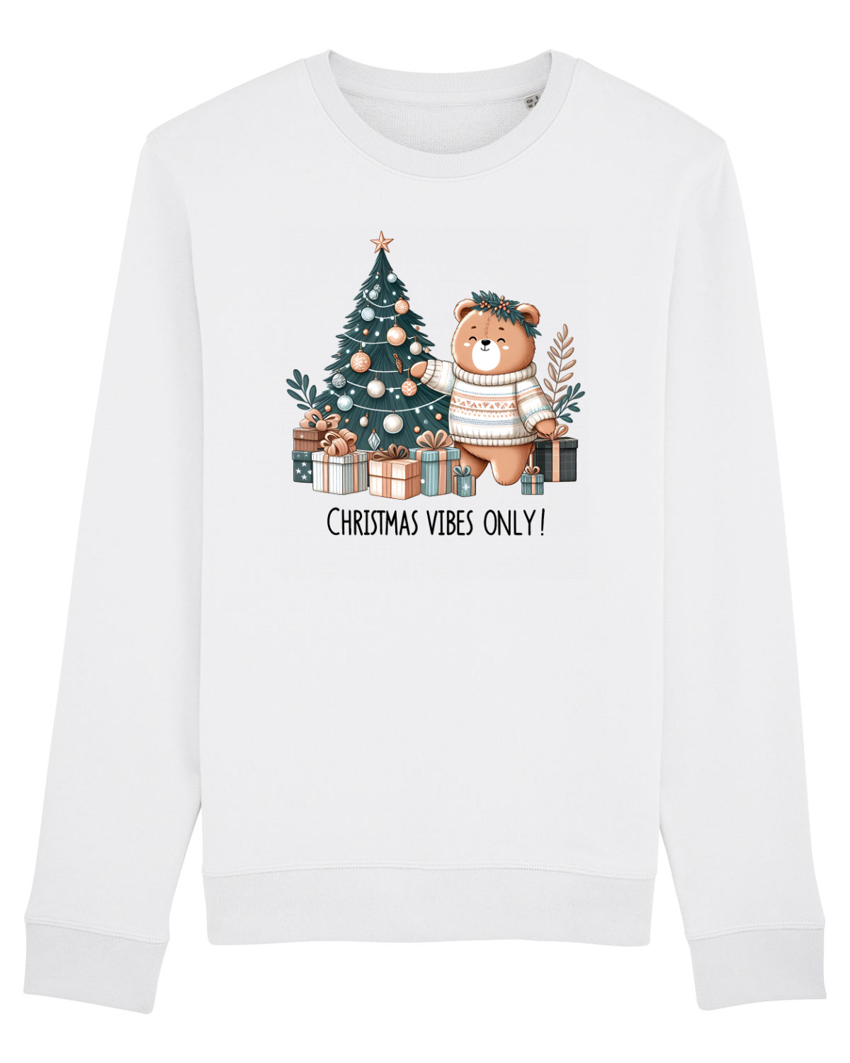Bluză mânecă lungă Unisex Rise White