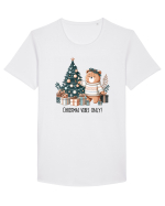 cu ursuleți si urări de Crăciun - Christmas vibes only Tricou mânecă scurtă guler larg Bărbat Skater