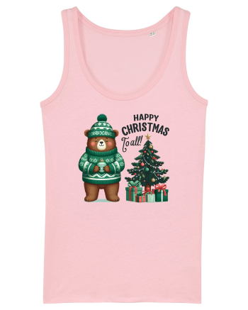 cu ursuleți si urări de Crăciun - Happy Christmas to all Cotton Pink