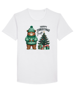 cu ursuleți si urări de Crăciun - Happy Christmas to all Tricou mânecă scurtă guler larg Bărbat Skater