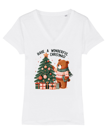 cu ursuleți si urări de Crăciun - Have a wonderful Christmas White