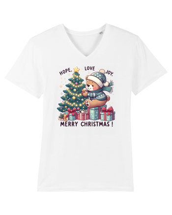 cu ursuleți si urări de Crăciun - Hope - Love - Joy White