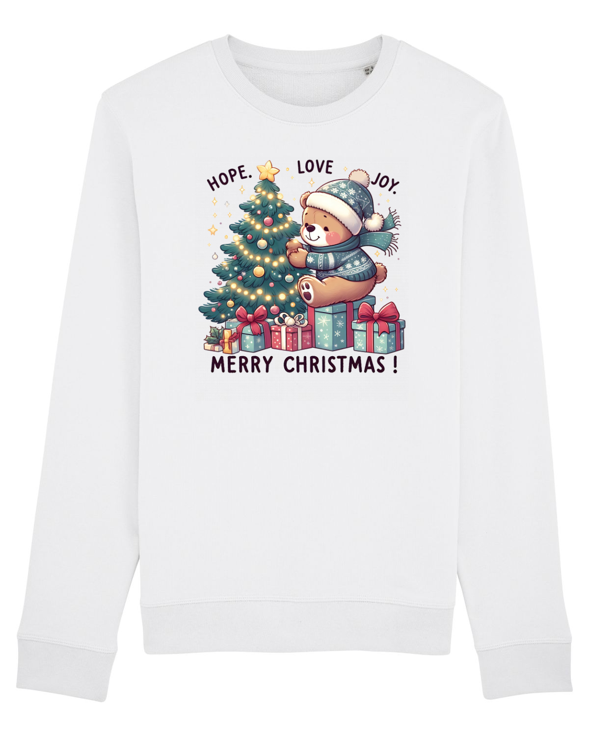 Bluză mânecă lungă Unisex Rise White