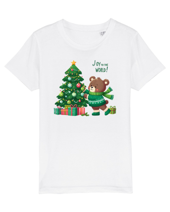 cu ursuleți si urări de Crăciun - Joy to the world White