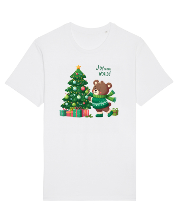 cu ursuleți si urări de Crăciun - Joy to the world White