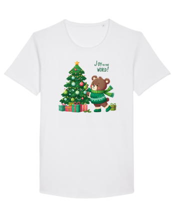 cu ursuleți si urări de Crăciun - Joy to the world White