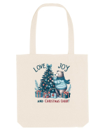 cu ursuleți si urări de Crăciun - Love, Joy and Christmas Cheer Sacoșă textilă
