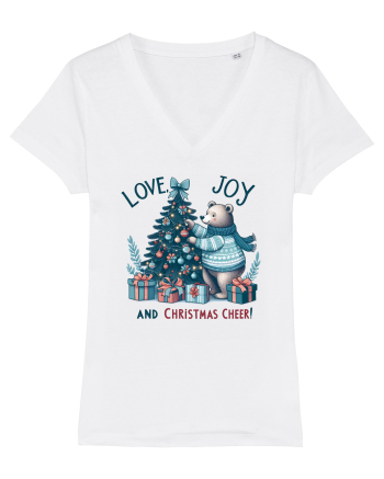 cu ursuleți si urări de Crăciun - Love, Joy and Christmas Cheer White