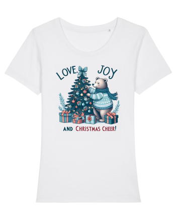 cu ursuleți si urări de Crăciun - Love, Joy and Christmas Cheer White