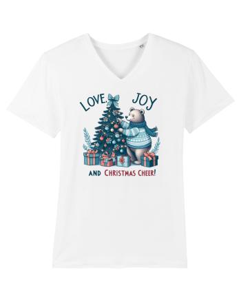 cu ursuleți si urări de Crăciun - Love, Joy and Christmas Cheer White