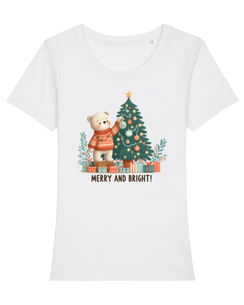 cu ursuleți si urări de Crăciun - Merry and Bright White