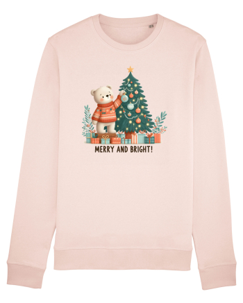 cu ursuleți si urări de Crăciun - Merry and Bright Candy Pink