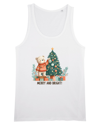 cu ursuleți si urări de Crăciun - Merry and Bright White