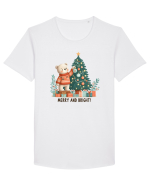 cu ursuleți si urări de Crăciun - Merry and Bright Tricou mânecă scurtă guler larg Bărbat Skater