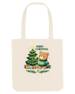cu ursuleți si urări de Crăciun - Merry Christmas Sacoșă textilă