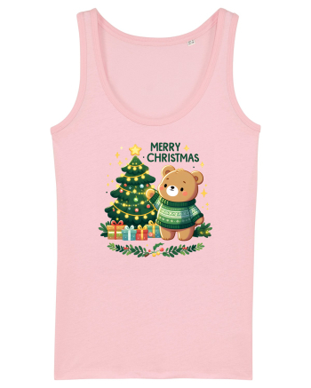 cu ursuleți si urări de Crăciun - Merry Christmas Cotton Pink