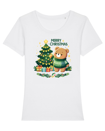 cu ursuleți si urări de Crăciun - Merry Christmas White