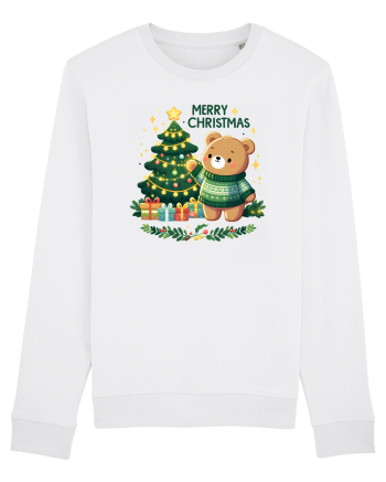 cu ursuleți si urări de Crăciun - Merry Christmas White