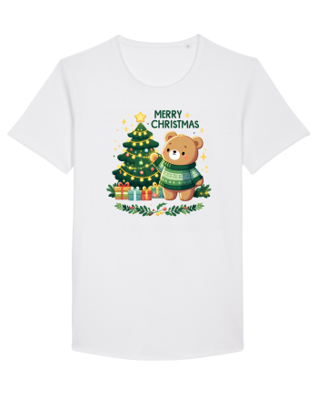 cu ursuleți si urări de Crăciun - Merry Christmas White