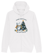 cu ursuleți si urări de Crăciun - Merry everything and happy always Hanorac cu fermoar Unisex Connector