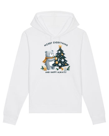 cu ursuleți si urări de Crăciun - Merry everything and happy always White