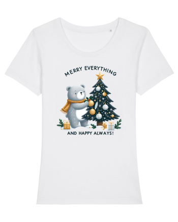 cu ursuleți si urări de Crăciun - Merry everything and happy always White