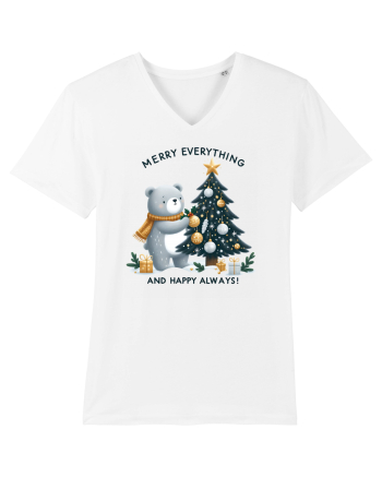 cu ursuleți si urări de Crăciun - Merry everything and happy always White