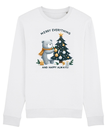 cu ursuleți si urări de Crăciun - Merry everything and happy always White