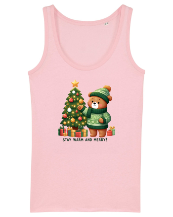 cu ursuleți si urări de Crăciun - Stay warm and merry Cotton Pink