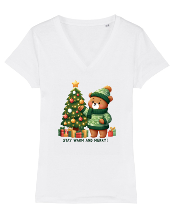 cu ursuleți si urări de Crăciun - Stay warm and merry White