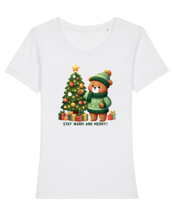 cu ursuleți si urări de Crăciun - Stay warm and merry White