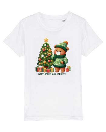 cu ursuleți si urări de Crăciun - Stay warm and merry White
